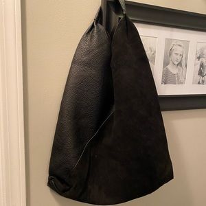 Large black sling bag